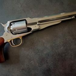 Très beau UBERTI 1858 REMINGTON INOX OU TARGET NEW ARMY CAL 44 CANON OCTOGONAL 8" de 1996 à 6 COUPS.