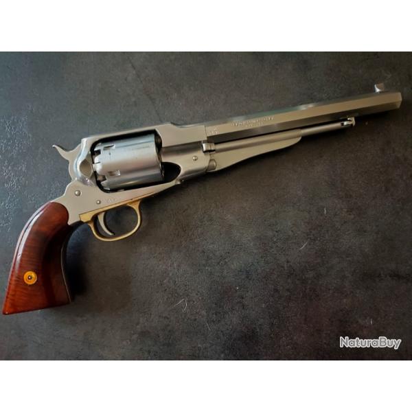 Trs beau UBERTI 1858 REMINGTON INOX OU TARGET NEW ARMY CAL 44 CANON OCTOGONAL 8" de 1996  6 COUPS.