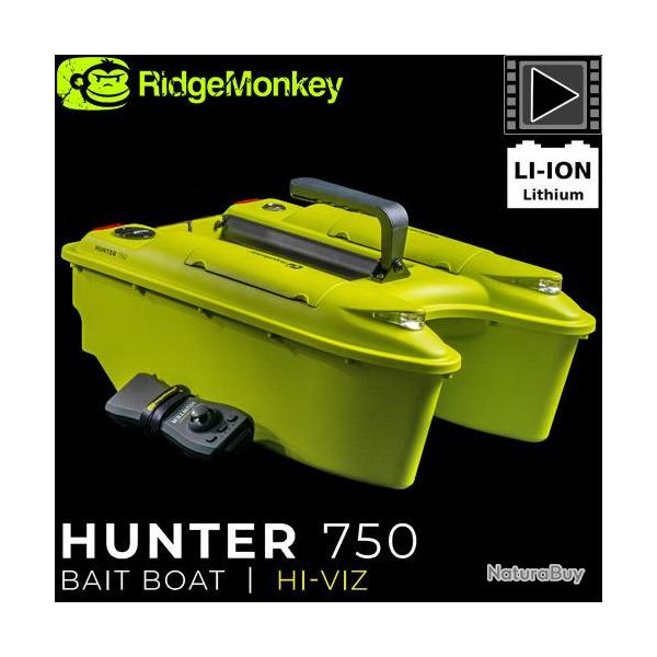 Bateau Amorceur RidgeMonkey Hunter 750 Hi-Viz