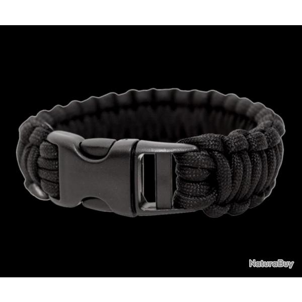 Bracelet Paracorde 9"- Noir GK PRO