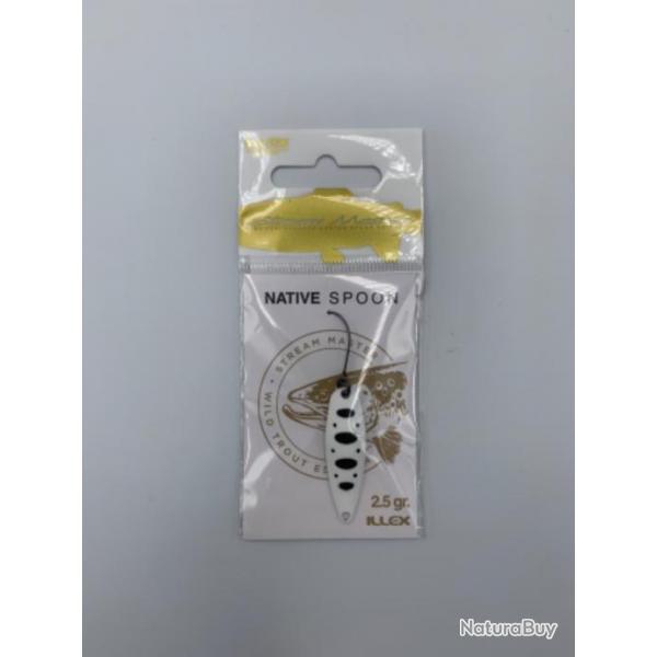 Cuillre ondulante Illex Native spoon 2,5 gr blanc