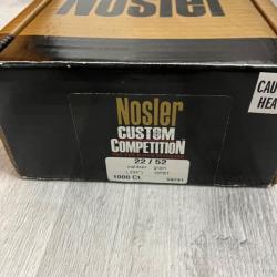 OGIVE NOSLER 22/224" 52GR HPBT CUSTOM COMPETITION 600PCS.