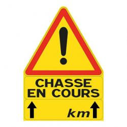 Triangle signalisation chasse en cours TU SANS