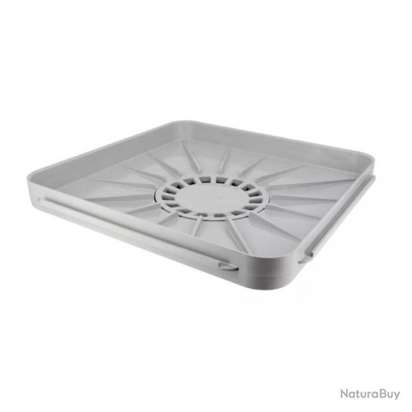 Receveur siphonn Nicoll REL 40x40cm PVC gris clair avec adaptateur