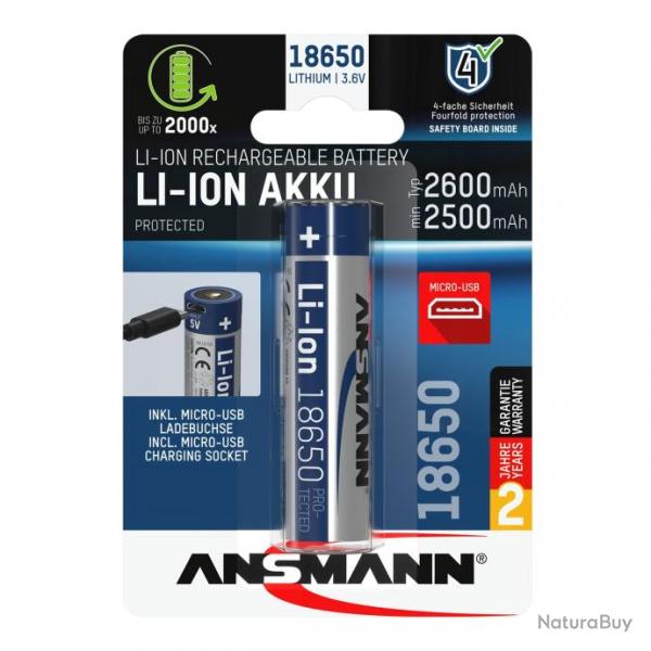 Batterie ANSMANN Li-ion 18650