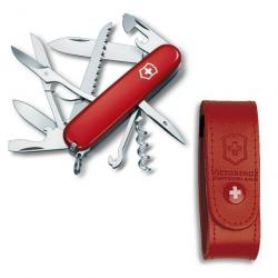 Couteau suisse Huntsman avec étui cuir [Victorinox]