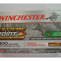 1 BOITE DE 20 BALLES WINCHESTER  CALIBRE 300 WM 150 GR / 9.7 G EXTREME POINT COPPER IMPACT   NEUVE