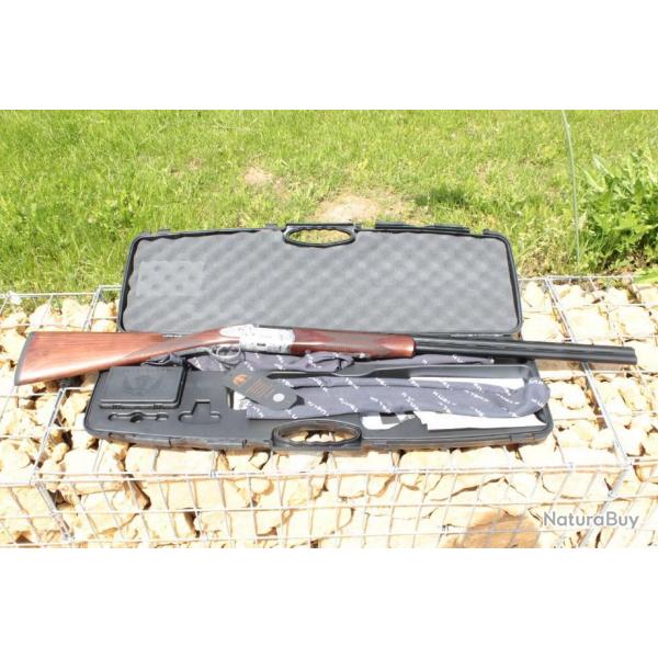 FUSIL HUGLU SUPERPOS 103 CONTREPLATINES GRAVES CALIBRE 28/76  1 sans prix de rserve