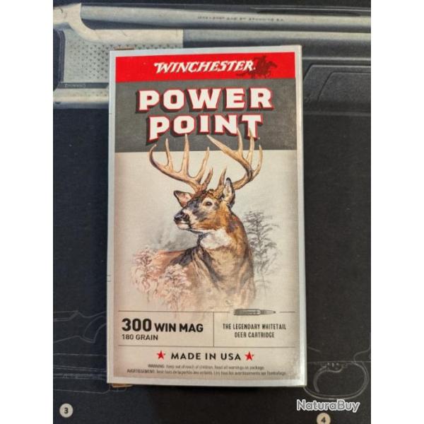 Munition winchester power point 300 win 180gr