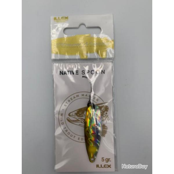 Cuiller Ondulante Illex Native Spoon 7g golde argent