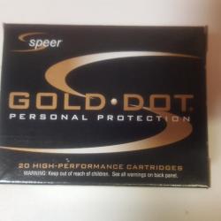 CARTOUCHES SPEER GOLD DOT CAL.32 AUTO GDHP 60GR