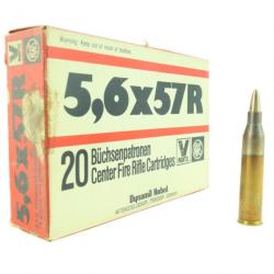 Boite de 16 Munitions 5,6x57R 74gr FMJ V Mantel RWS