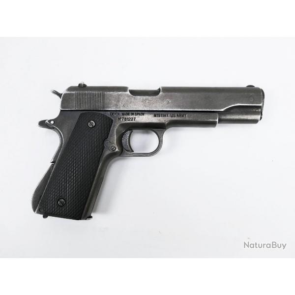 Colt 45 type M 1911 Denix repro trs raliste Bois/Mtal WW2