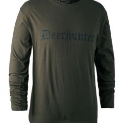 T-shirt DEERHUNTER Logo DEERHUNTER vert manches longues