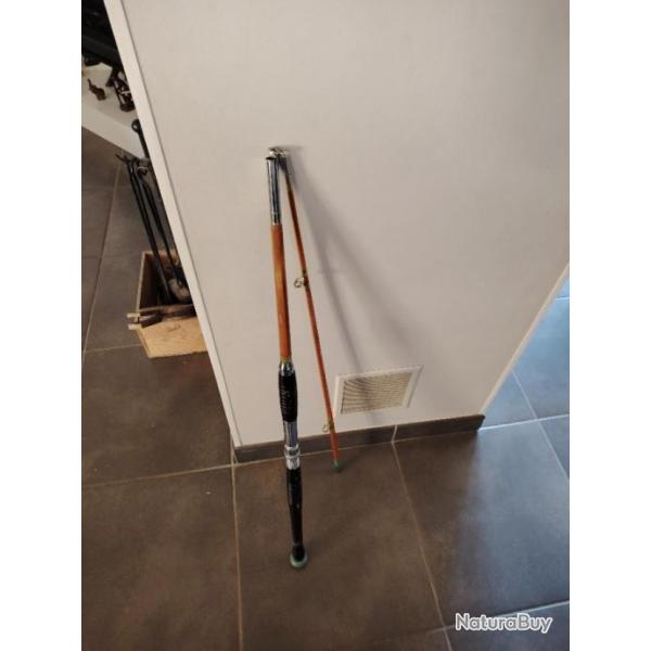 Canne  mouche ancienne bambou refendu