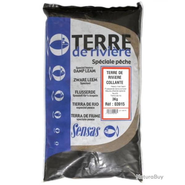 SENSAS FARINE TERRE DE RIVIRE COLLANTE 3KG SENSAS