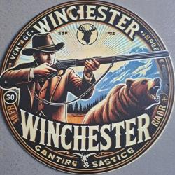 plaque decoration en alu panneau vintage WINCHESTER chasse