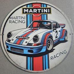 plaque decoration en alu panneau vintage PORSCHE 911 MARTINI RACING