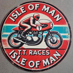 plaque decoration en alu panneau vintage MOTO ISLE OF MAN TT RACES