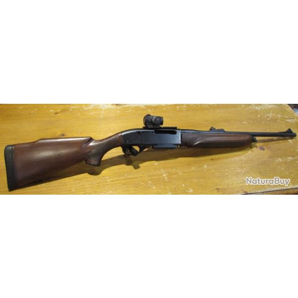 Carabine Remington 750 semi auto Bois cal 35 whelen canon 47cm, avec aimpoint H-1