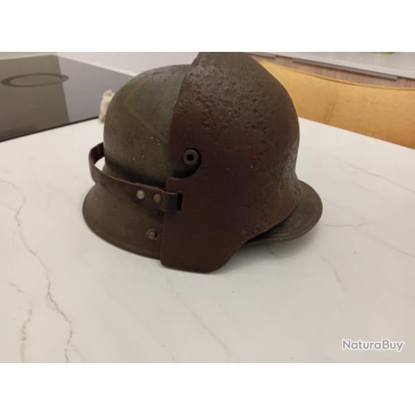 Rare plaque de casque stirnpanzer original pour casque allemand Mod16 ww1