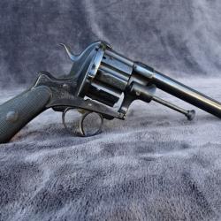 Rare vrai revolver Lefaucheux 10 coups - calibre 12 mm.