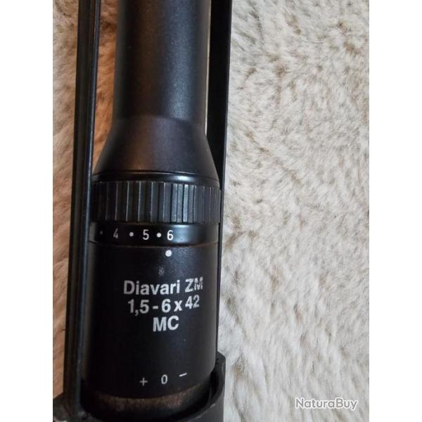 Lunette Zeiss Diavari MC 1,5x6x42 rail montage blaser