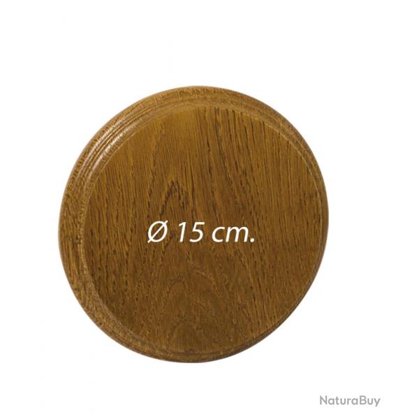 Ecusson en chne pour grs et dfenses de sanglier Diam.15 cm