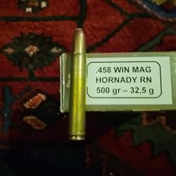 1 boite de 458 WIN HORNADY 500 grains