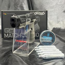 Pack prêt à tirer PISTOLET "WALTHER Q5 MATCH COMBO 5'' - CO2,CAL 4.5MM (AVEC VISEUR RDS 8)