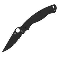 C36GPSBK2 Couteau pliant semi-cranté Spyderco Military 2 noir