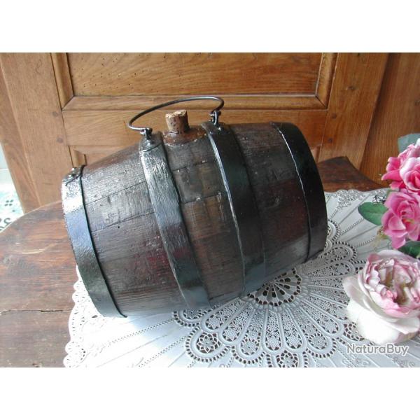 Rare Ancien Tonnelet Rustique Art Dco Bistrot Cave Bar Collection Oenologie Curiosit
