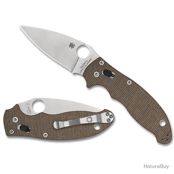 C101MPCW2 Couteau de poche Spyderco Manix 2 manche micarta