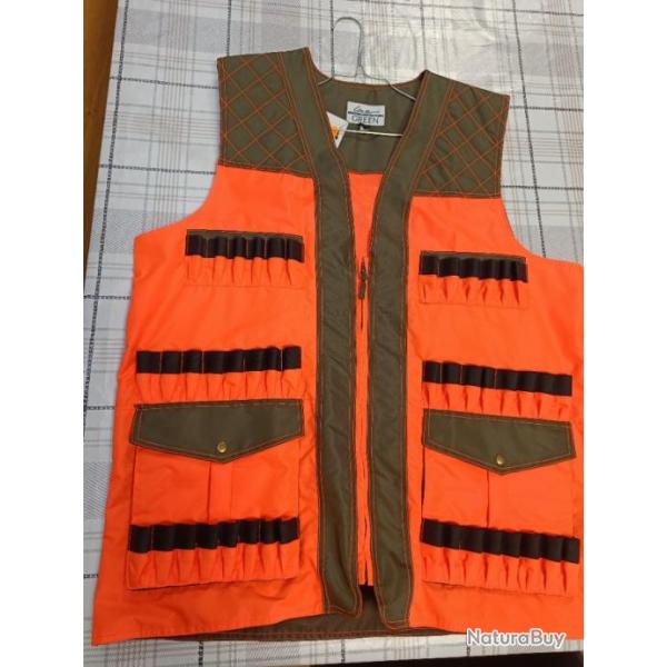 DESTOCKAGE GILET DE CHASSE LOVERGREEN REF03515 NEUF TAILLE L A 20 EUROS REF133