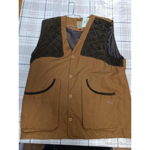 DESTOCKAGE GILET DE CHASSE LOVERGREEN REF NEUF TAILLE XXL A 40 EUROS REF134