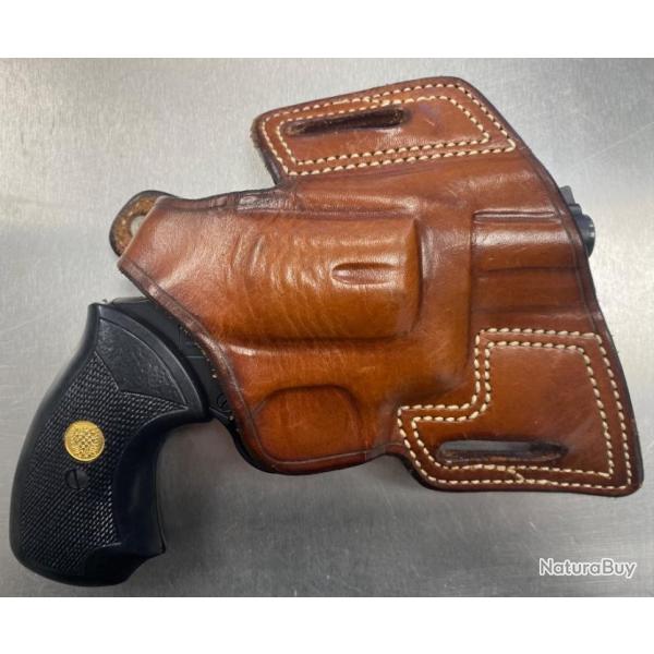 Revolver neuf Safegom calibre 11,6 mm + tui droitier cuir FMC Gunleather MR73