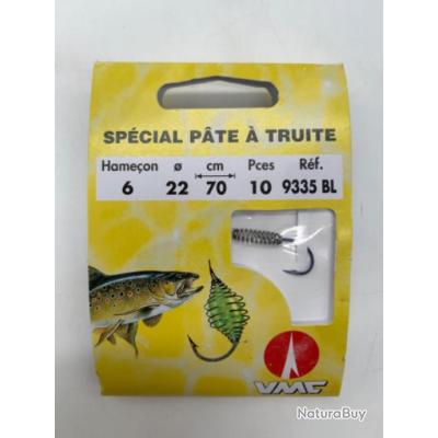 Balzer Hameçons Camtec Speci Pâte à Truite - Montés Sur Nylon Japonais, 140 Cm, Crochet N°10 - Carnet De 5