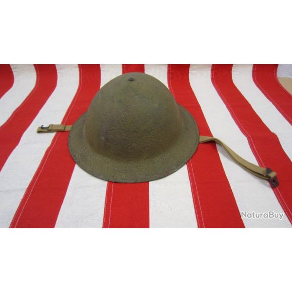 US ARMY USMC WW2 CASQUE M1917 A1 " KELLY "N DE SERIE FKH 30 INTOUCHE DE STOCK RARE !.