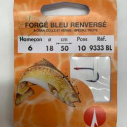 Hameçons montés VMC spécial truite forgé bleu renversé n6 0,18mm