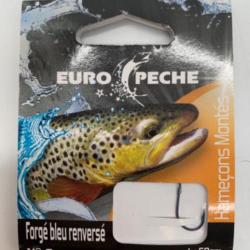 Hameçons montés Europêche truite forgé bleu renversé n6 0,20mm