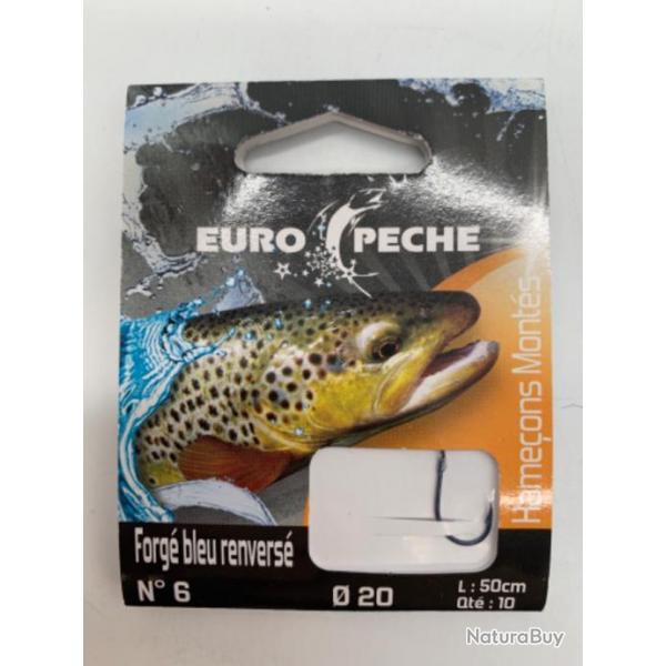 Hameons monts Europche truite forg bleu renvers n6 0,20mm