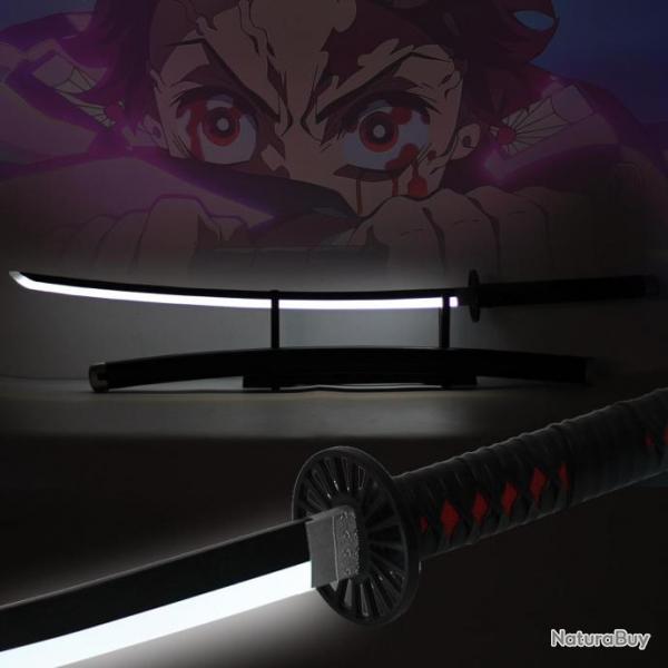 Katana LED en Mtal de Tanjiro Kamado dans Demon Slayer