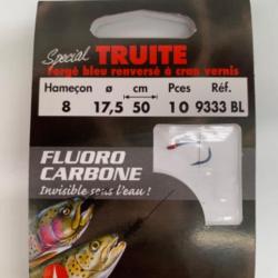 Hameçons montés VMC Spécial truite fluorocarbone n8