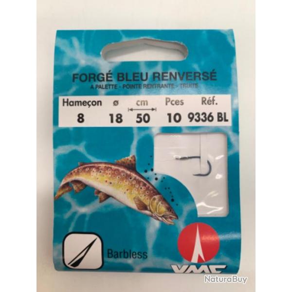 Hameons monts VMC spcial truite n8 0,18mm sans ardillon