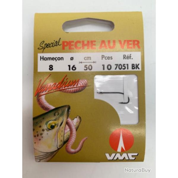 Hameons monts VMC spcial truite pche au ver n8 0,16mm