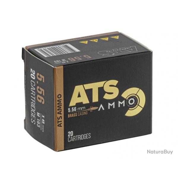 B - 20 CARTOUCHES ATS FMJ 55GR CALIBRE 5.56X45