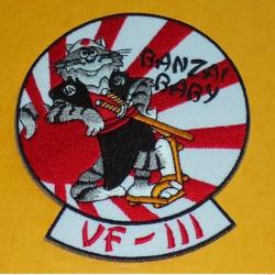 TISSU PATCH : BANZAI BABY VF-III ,ARMEE DE L'AIR DES ETATS UNIS ,  DIAMETRE 9 CM , BON ETAT VOIR PHO