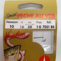 Hameçons montés VMC spécial truite pêche au ver n10 0,16mm