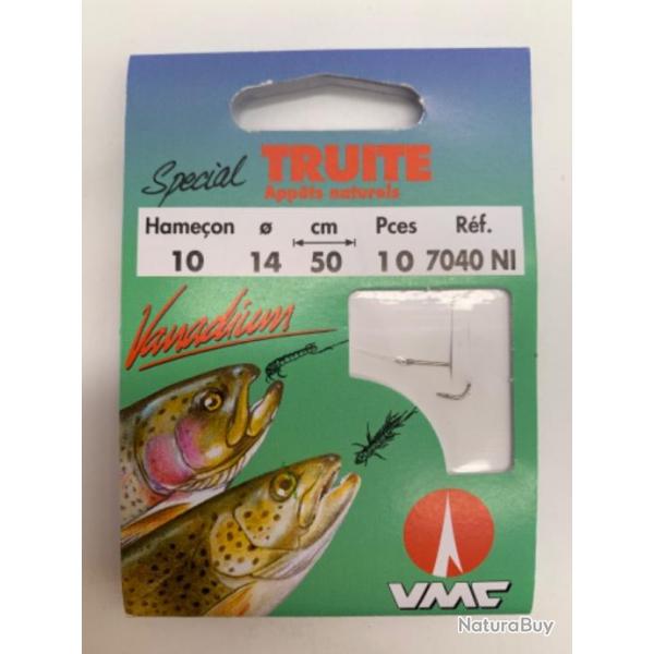 Hameons monts VMC spcial truite appts naturels n10 0,14mm