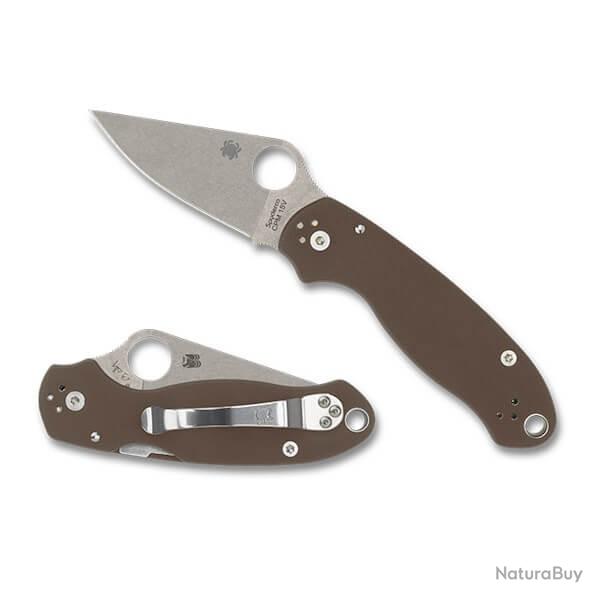 SPY C223GPBN15V Couteau pliant Spyderco Para 3 marron